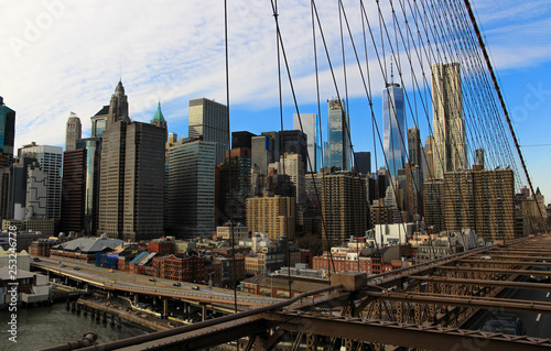 Brooklyn Bridge and buildings 