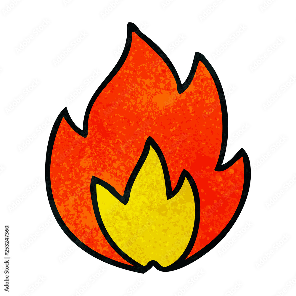 retro grunge texture cartoon fire retro grunge texture cartoon fire