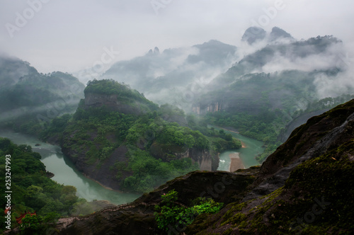 Wuyi Mountains, located in northern Fujian Province, China.