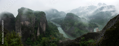 Wuyi Mountains, located in northern Fujian Province, China.