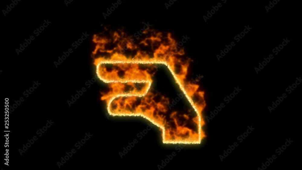 hand lizard symbol inflames. Then disappears. In - Out loop. Alpha channel Premultiplied - Matted with color black hand lizard symbol inflames. Then disappears. In - Out loop. Alpha channel Premultiplied - Matted with color black