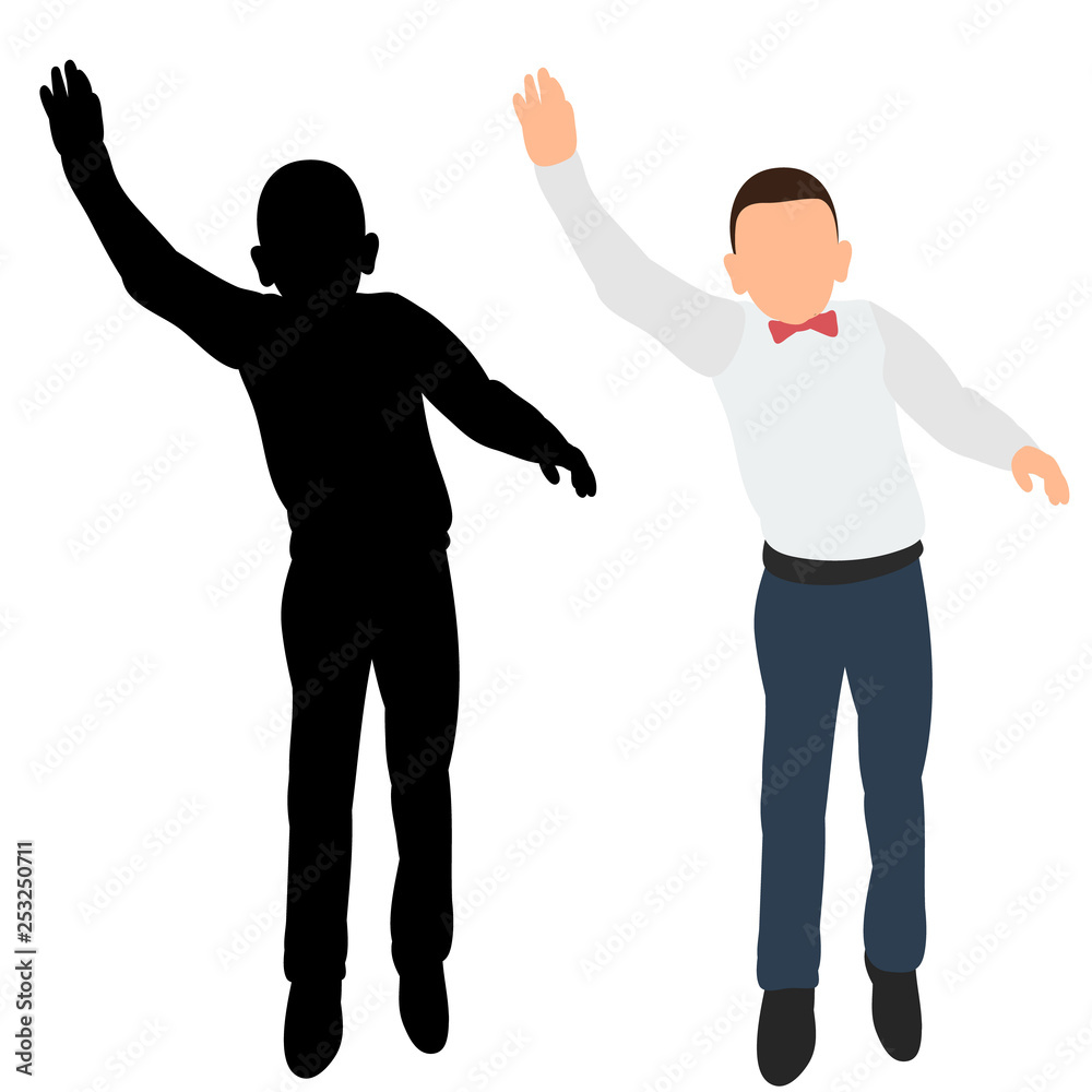 child boy jumping, without a face