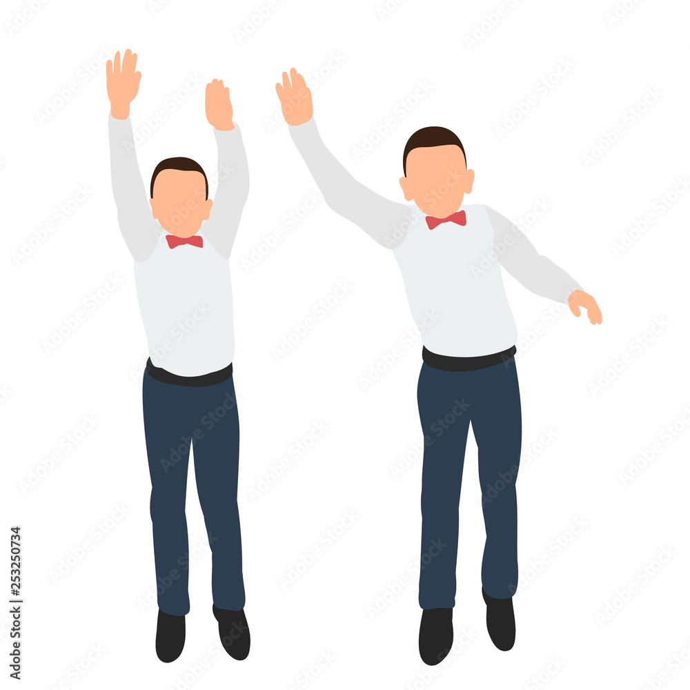 child boy jumping, without a face child boy jumping, without a face