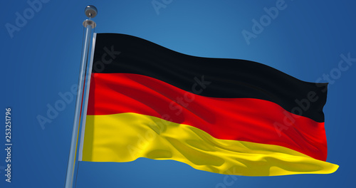 Germany  flag in the wind  3d illustration