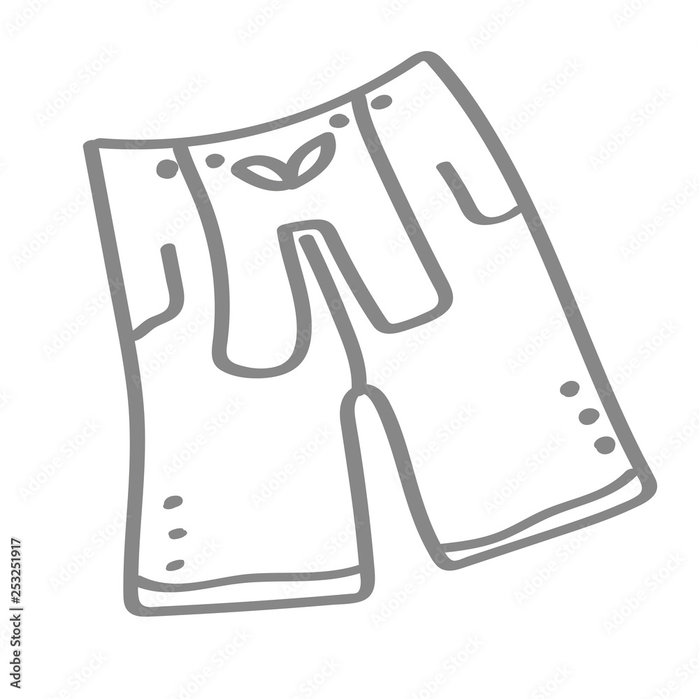 Handgezeichnete Lederhose in grau Handgezeichnete Lederhose in grau