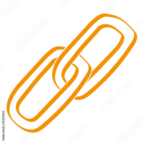 Handgezeichnetes Link-Symbol geschlossen