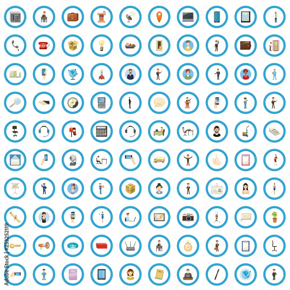 100 deal icons set in cartoon style for any design vector illustration 100 deal icons set in cartoon style for any design vector illustration
