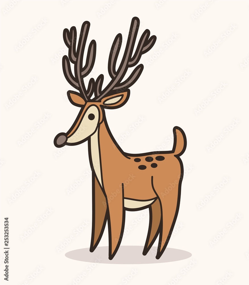 Deer cartoon graphic vector Deer cartoon graphic vector