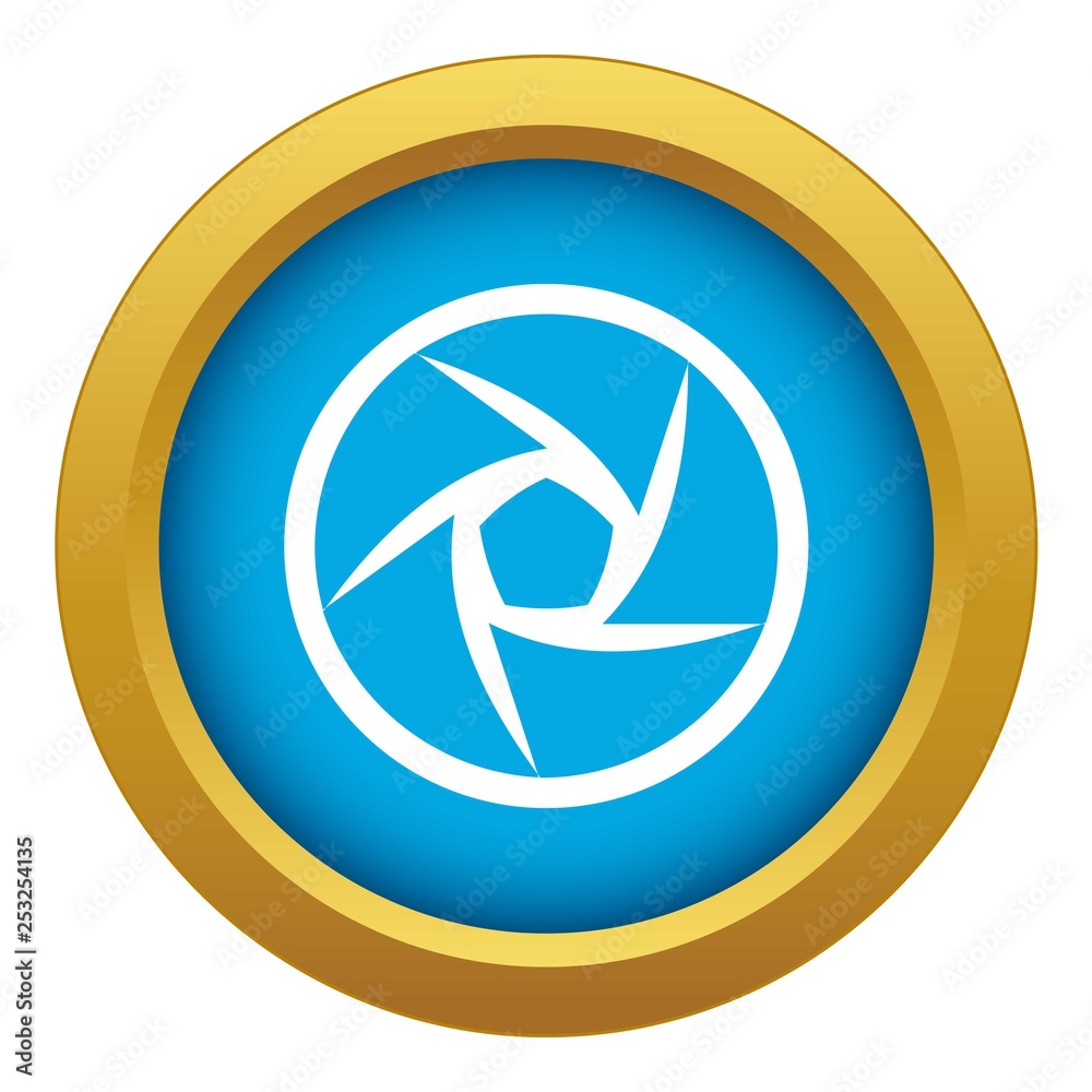Video objective icon blue vector isolated on white background for any design Video objective icon blue vector isolated on white background for any design