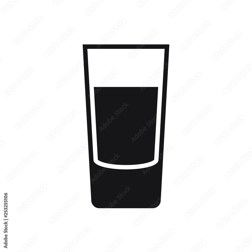 Shot glass icon isolated on white background. Stock Vector | Adobe Stock