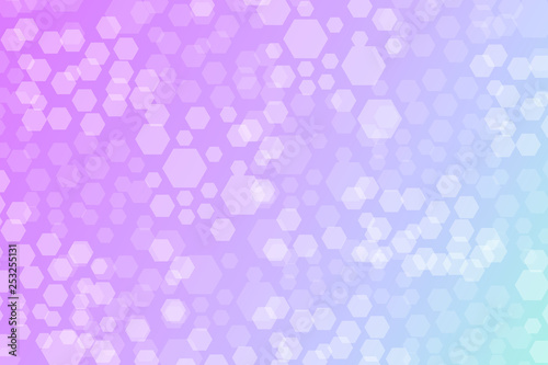 Hexagon Bokeh lights gradient background template. 