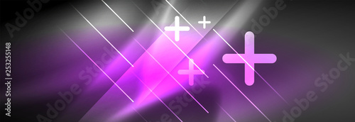 Shiny glowing lights neon color design background