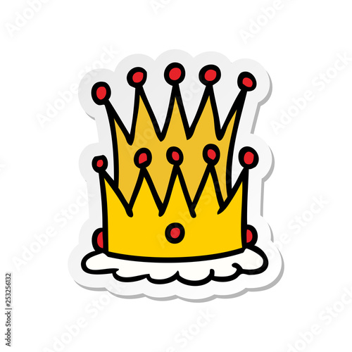 sticker cartoon doodle of two crowns