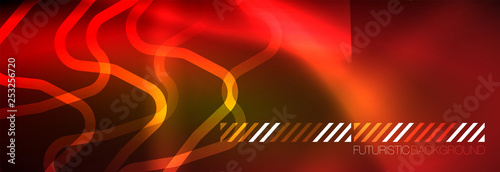 Shiny neon lights background, techno design, modern wallpaper for your project