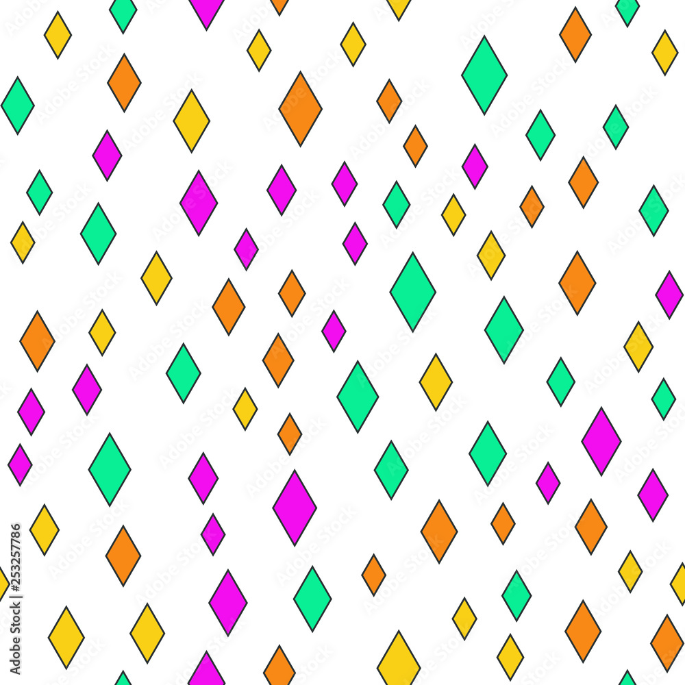 Abstract geometric pattern with rhombus. Multicolor Figures. Texture for print and Banner. Flat style Abstract geometric pattern with rhombus. Multicolor Figures. Texture for print and Banner. Flat style