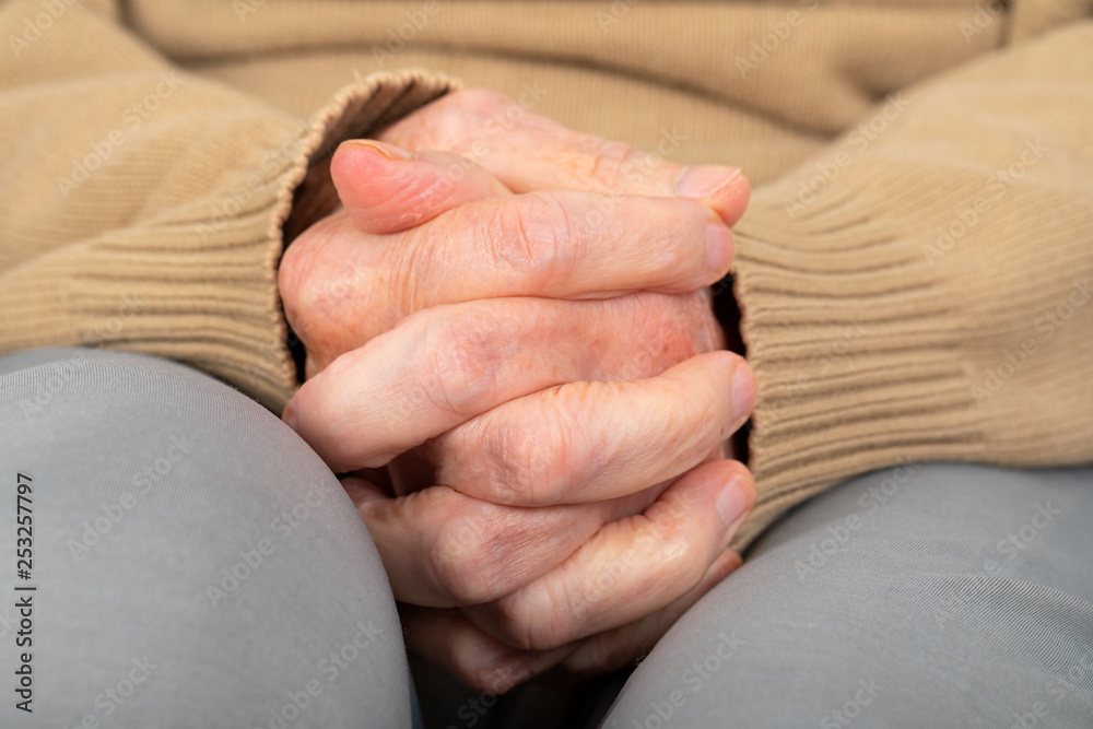 Fototapeta premium Elderly shaking hands