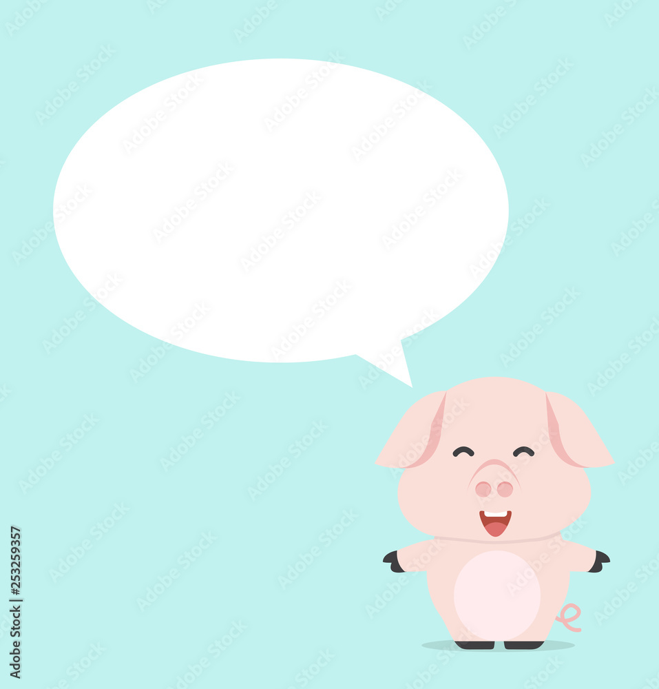 little baby pig thinking vector little baby pig thinking vector
