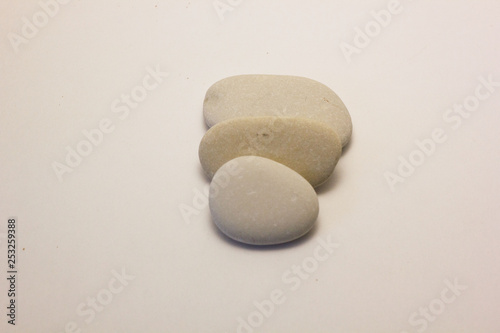stones on white background