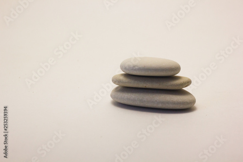 stones on white background