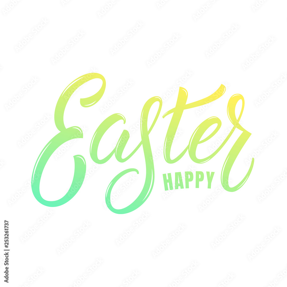 Easter. Happy Easter modern colorful lettering label badge design.