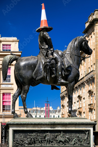 Vandalism in the city Glasgow, Scotland photo