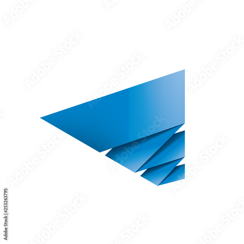 blue sticker on white background. Vector illustration