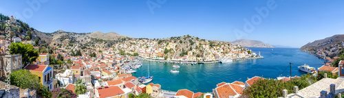 Symi town cityscape  Dodecanese islands  Greece