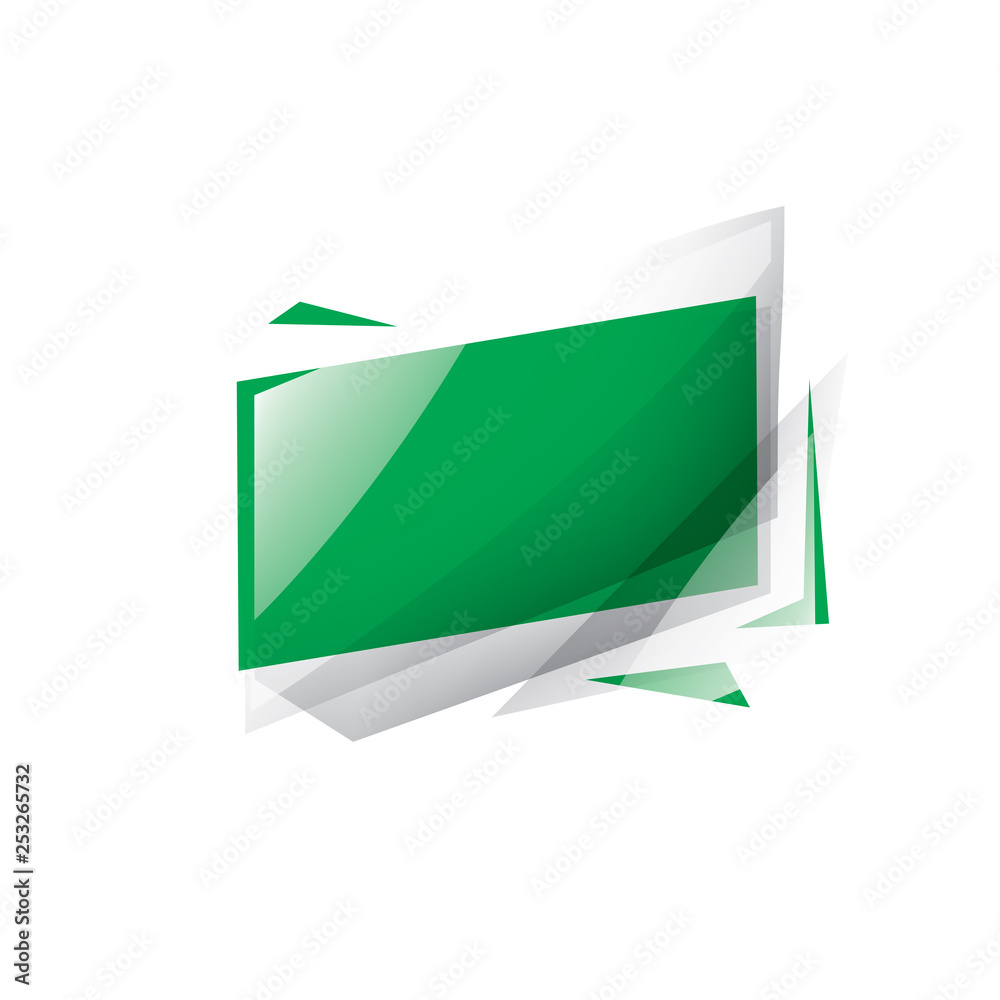 green sticker on white background. Vector illustration green sticker on white background. Vector illustration