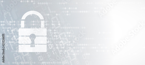 Cybersecurity and information or network protection. Future technology web services for business and internet project