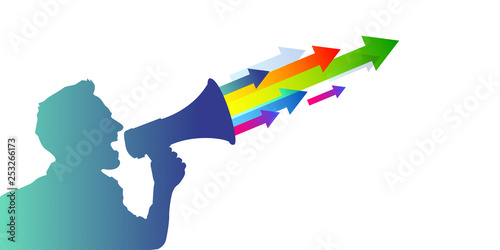 megafono, manifestazione, comunicazione, comunicare	