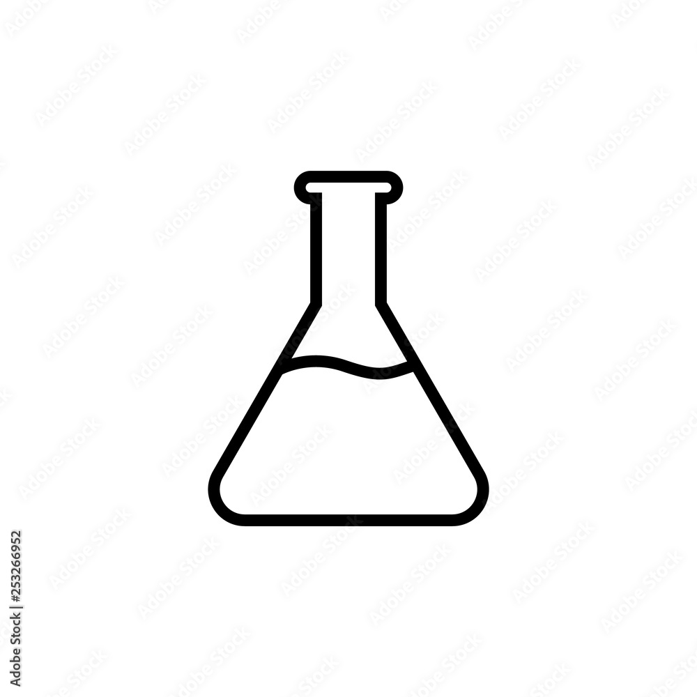 Chemical line icon, laboratory glass sign, , logo isolated on white background Chemical line icon, laboratory glass sign, , logo isolated on white background