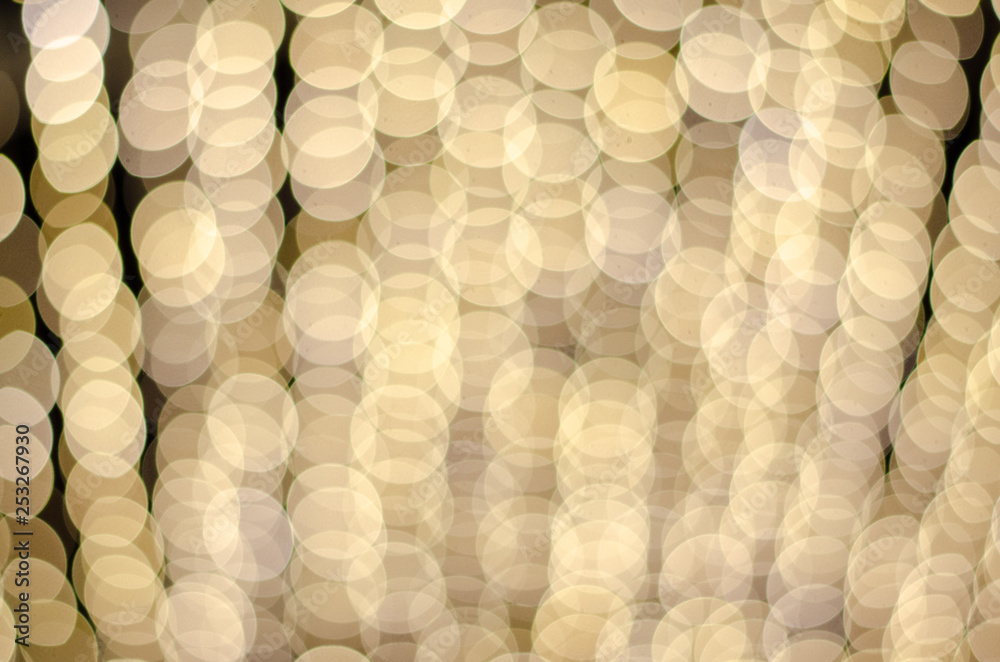 Round bokeh lights on Christmas night on the background Round bokeh lights on Christmas night on the background