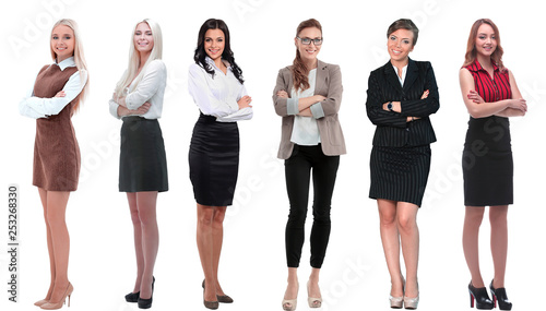 Collection of full-length portraits of young business women