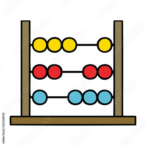 cute cartoon maths abacus