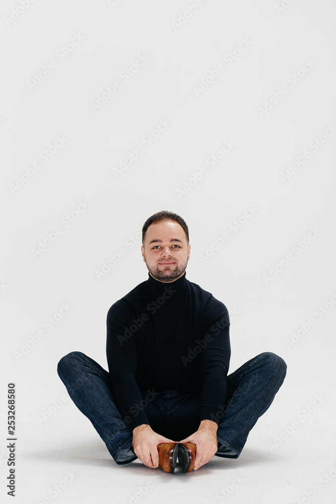 Elegant young handsome man. Studio fashion portrait Elegant young handsome man. Studio fashion portrait