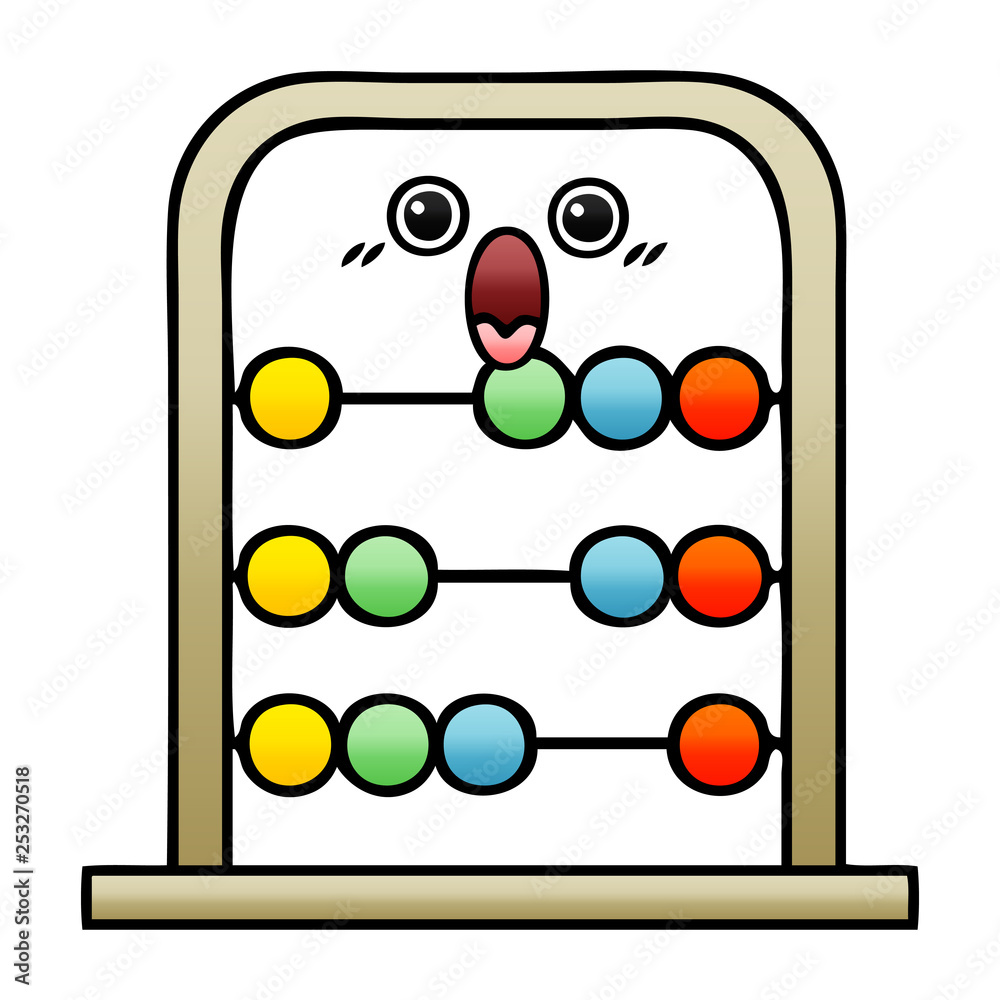 gradient shaded cartoon abacus gradient shaded cartoon abacus
