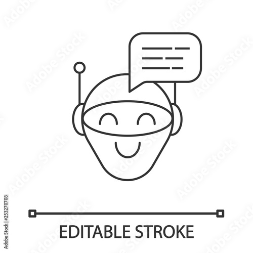 Chatbot message linear icon