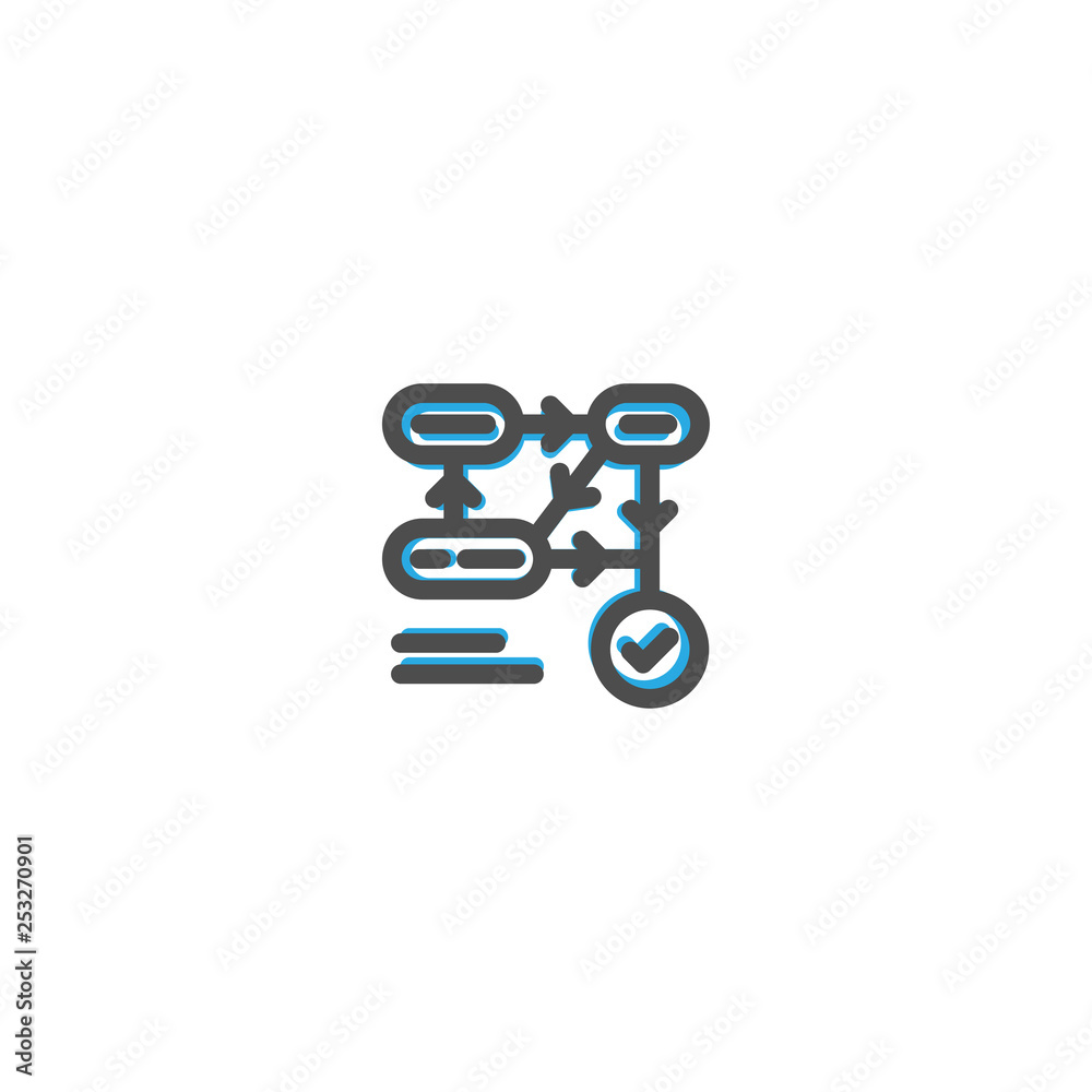 Flow chart Icon Line Design. E Commerce icon vector illustration Flow chart Icon Line Design. E Commerce icon vector illustration