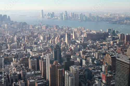 Hudson River aerial view