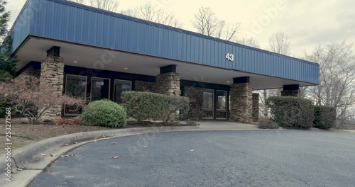 Establishing shot of a generic one story commercial building