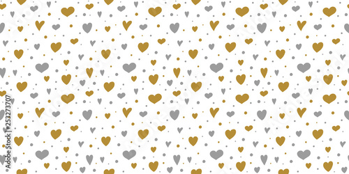Cute background with hand drawn hearts. Valentine's Day, Mother's Day and Women's Day. Vector