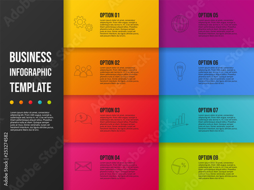Business infograph with icons - concept of template. Vector