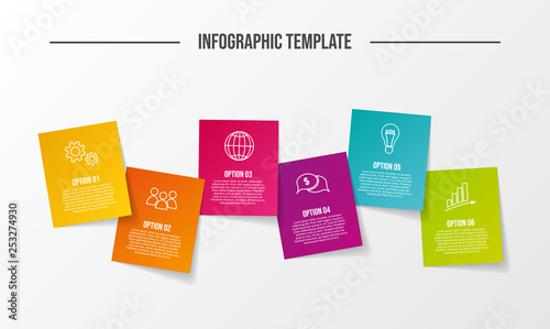 Concept of company infograph - business presentation. Vector