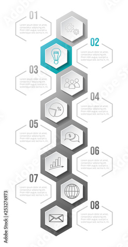 Infographic template - business timeline. Vector