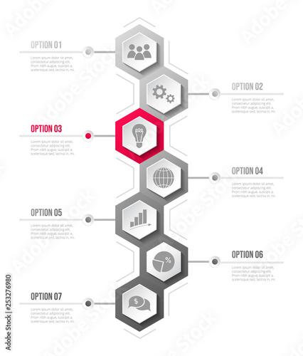 Company infographic template with business icons. Vector