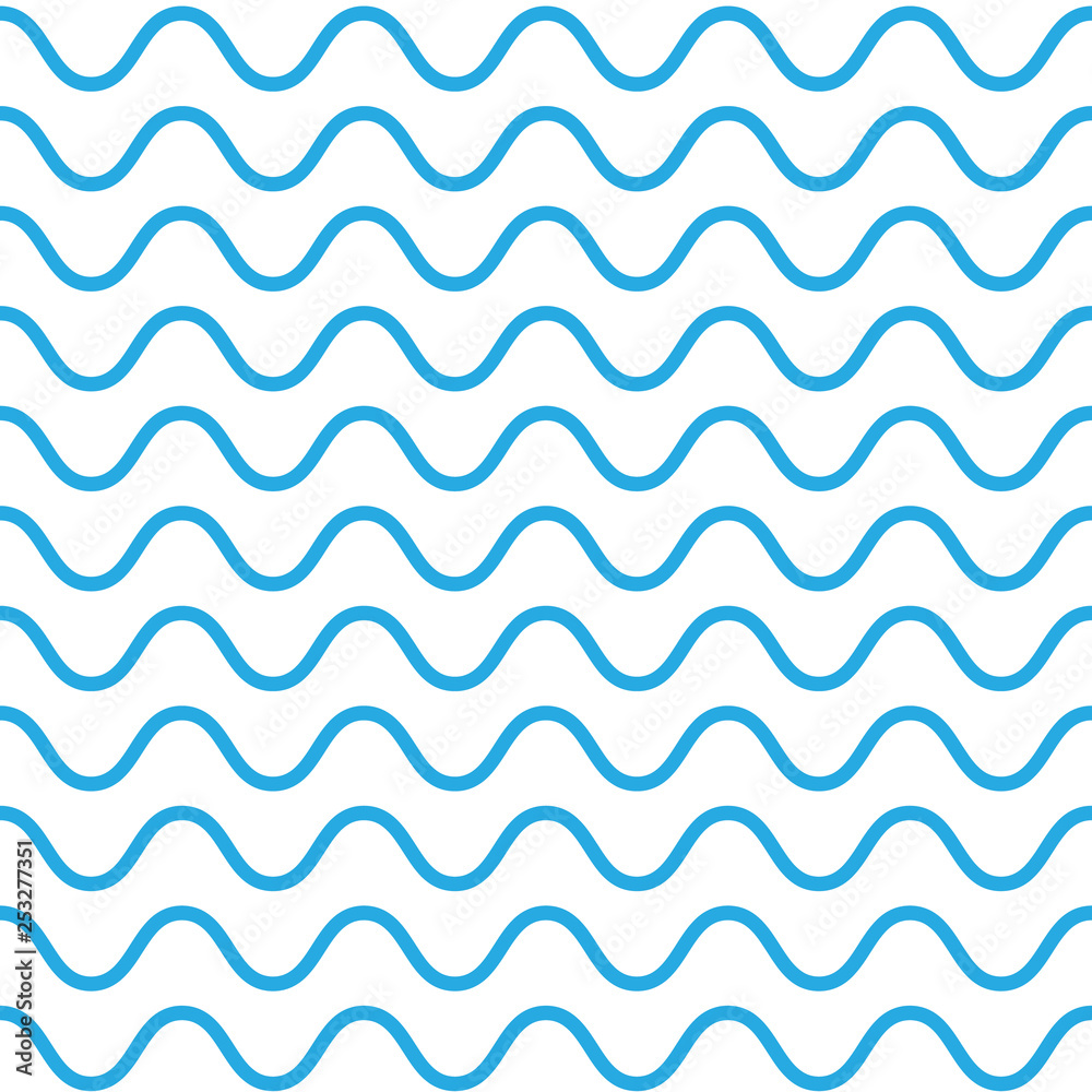 Wavy pattern. Waves outline icon. Wave thin line symbol Wavy pattern. Waves outline icon. Wave thin line symbol