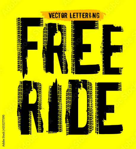 Offroad Lettering Free Ride