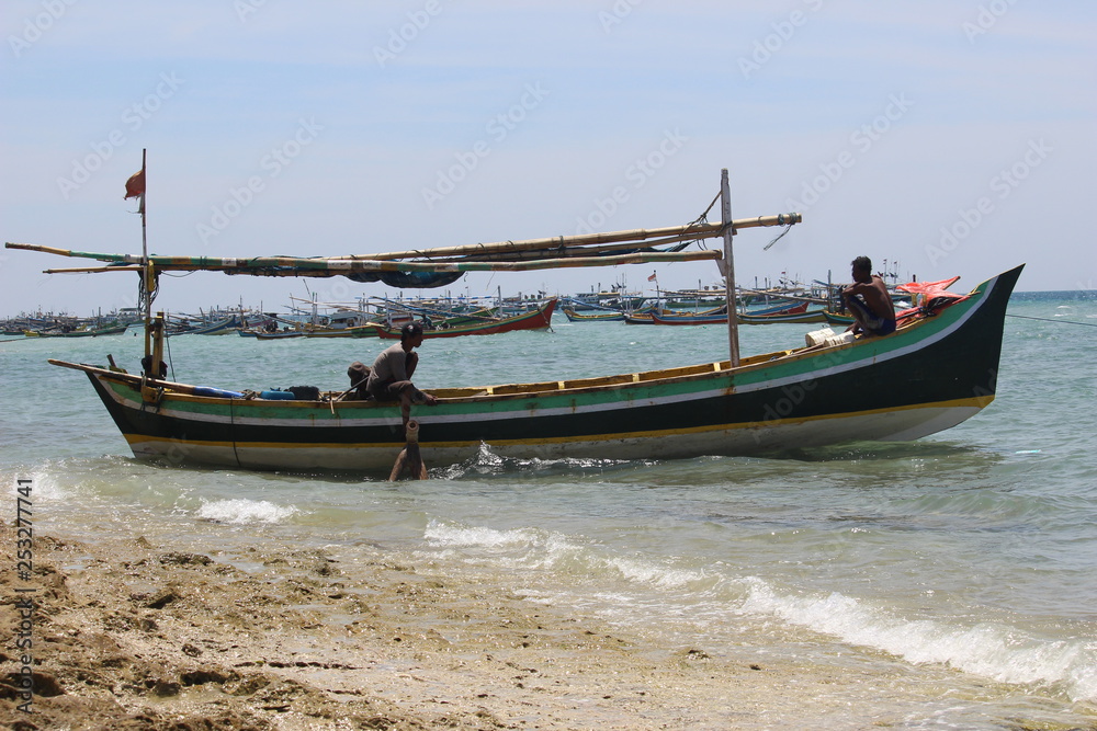 FISHING BOATS IN GILI KETAPANG PORT, PROBOLINGGO, EAST JAVA, INDONESIA