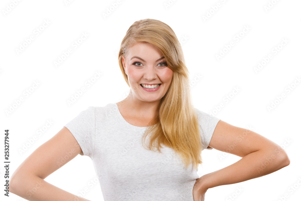 Portrait of happy smiling young blonde woman Portrait of happy smiling young blonde woman