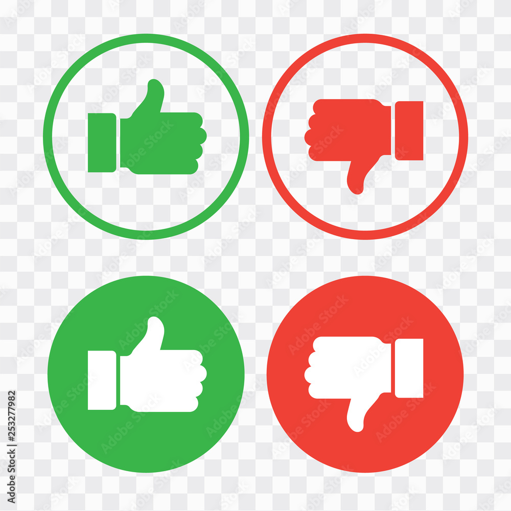 Like And Dislike Vector Thumb Up Symbol Finger Up Icon Like And Dislike Sign Stock ベクター Adobe Stock